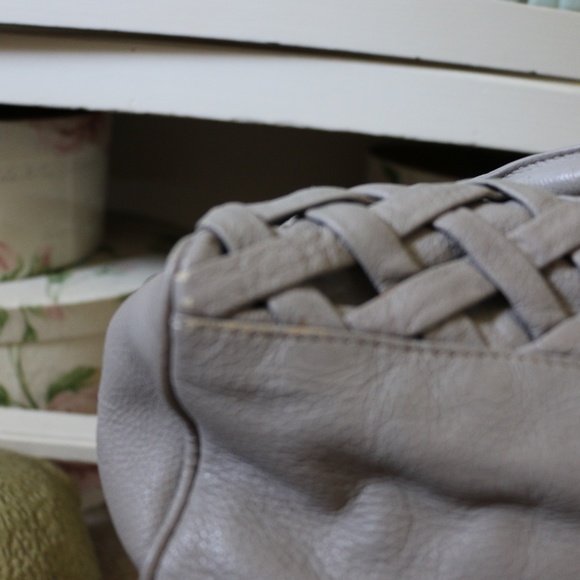 Created By Valerie New York Leather Light Gray Bag - Picture 9 of 12